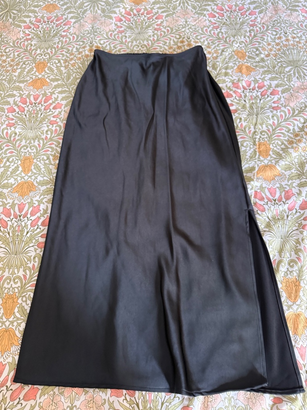 Old Navy Black Satin-Look Maxi-ish Skirt
